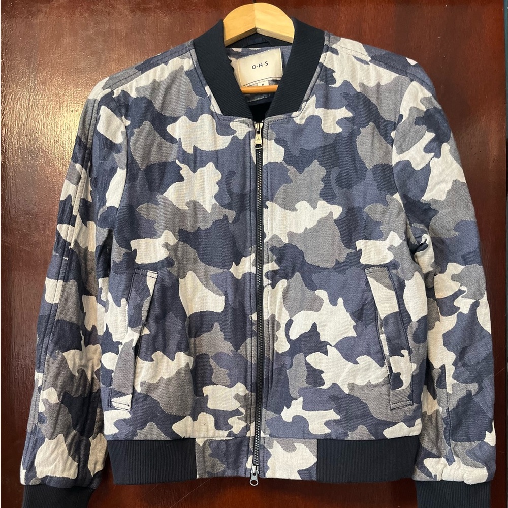 Men's Blue Camo Bomber ONS Jacket